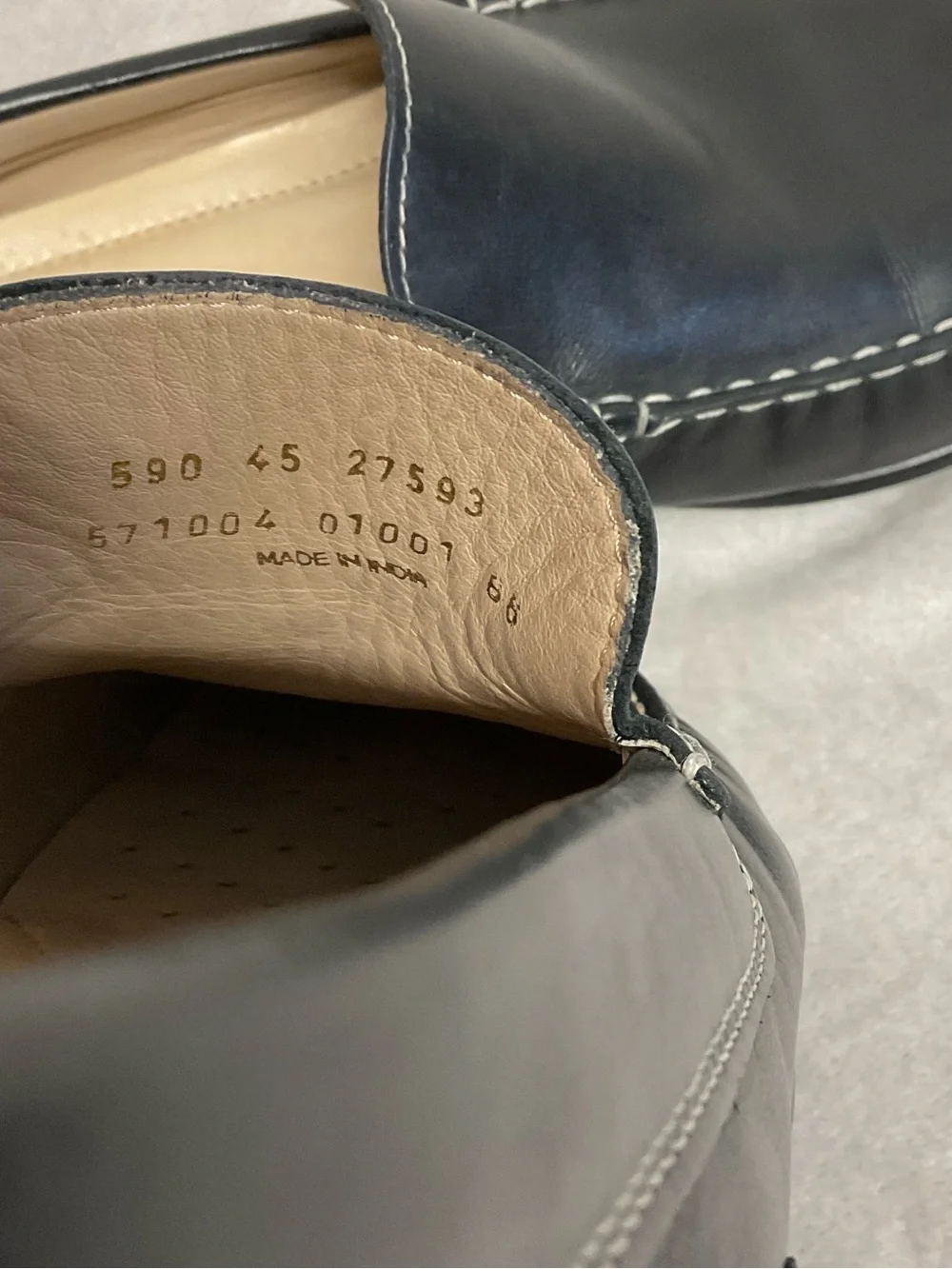 Ecco Classic Moc Leather Slip On Driving Shoes Sz 45 Mens 11 - 11.5